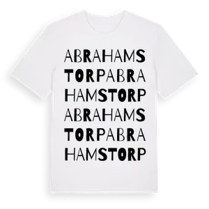 Abrahamstorp ordlek t-shirt – ekologisk bomull t-shirt från Pinshirt