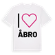 White t-shirt med Jag älskar Åbro t-shirt stort tryck