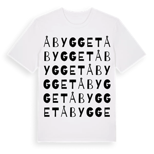 Åbygget ordlek t-shirt – ekologisk bomull t-shirt från Pinshirt