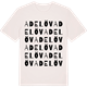 Vintage White t-shirt med Adelöv ordlek t-shirt