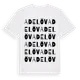 White t-shirt med Adelöv ordlek t-shirt
