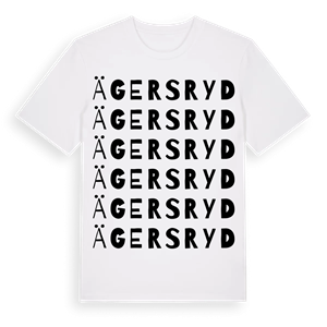 Ägersryd ordlek t-shirt – ekologisk bomull t-shirt från Pinshirt