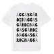 White t-shirt med Aggasgården ordlek t-shirt