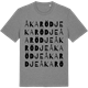 Mid Heather Gray t-shirt med Åkarödje ordlek t-shirt