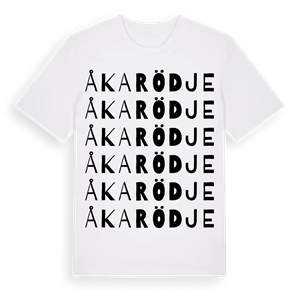 Åkarödje ordlek t-shirt – ekologisk bomull t-shirt från Pinshirt