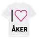 Jag älskar Åker t-shirt stort tryck