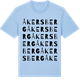Blue Soul t-shirt med Åkersberg ordlek t-shirt