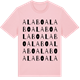 Pink Cotton t-shirt med Alabo ordlek t-shirt