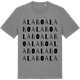 Mid Heather Gray t-shirt med Alabo ordlek t-shirt