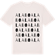 Vintage White t-shirt med Alabo ordlek t-shirt