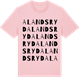 Pink Cotton t-shirt med Alandsryd ordlek t-shirt