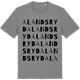 Mid Heather Gray t-shirt med Alandsryd ordlek t-shirt