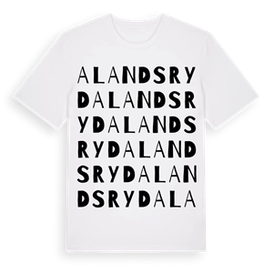 Alandsryd ordlek t-shirt – ekologisk bomull t-shirt från Pinshirt