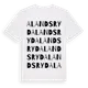 White t-shirt med Alandsryd ordlek t-shirt