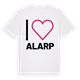 White t-shirt med Jag älskar Alarp t-shirt stort tryck