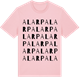 Pink Cotton t-shirt med Alarp ordlek t-shirt