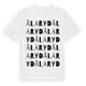White t-shirt med Ålaryd ordlek t-shirt