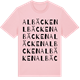 Pink Cotton t-shirt med Albäcken ordlek t-shirt