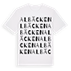 White t-shirt med Albäcken ordlek t-shirt