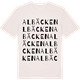 Vintage White t-shirt med Albäcken ordlek t-shirt