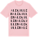 Pink Cotton t-shirt med Alekullen ordlek t-shirt