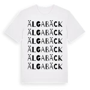 Älgabäck ordlek t-shirt – ekologisk bomull t-shirt från Pinshirt