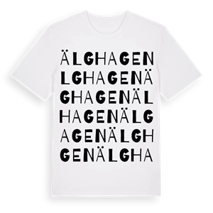 Älghagen ordlek t-shirt – ekologisk bomull t-shirt från Pinshirt
