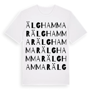 Älghammar ordlek t-shirt – ekologisk bomull t-shirt från Pinshirt