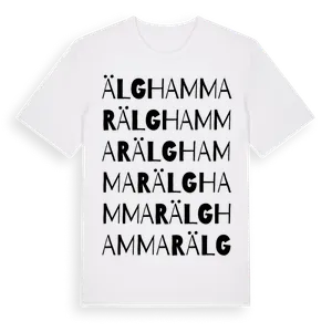 Älghammar ordlek t-shirt – ekologisk bomull t-shirt från Pinshirt