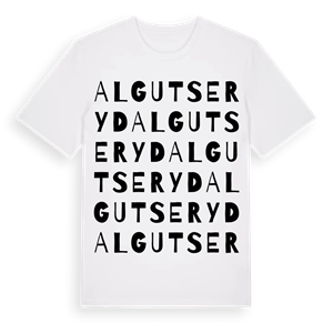 Algutseryd ordlek t-shirt – ekologisk bomull t-shirt från Pinshirt