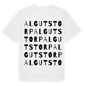 Algutstorp ordlek t-shirt – ekologisk bomull t-shirt från Pinshirt