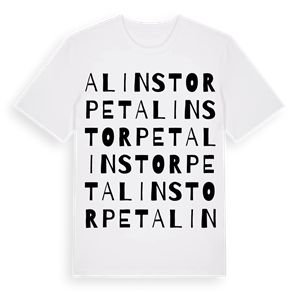 Alinstorpet ordlek t-shirt – ekologisk bomull t-shirt från Pinshirt