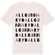 Vintage White t-shirt med Allgunnaryd ordlek t-shirt