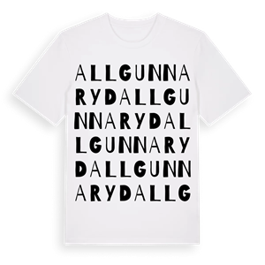 Allgunnaryd ordlek t-shirt – ekologisk bomull t-shirt från Pinshirt