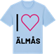 Blue Soul t-shirt med Jag älskar Älmås t-shirt stort tryck