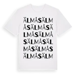 Älmås ordlek t-shirt – ekologisk bomull t-shirt från Pinshirt