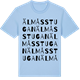 Blue Soul t-shirt med Älmåsstugan ordlek t-shirt