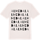 Vintage White t-shirt med Almedal ordlek t-shirt