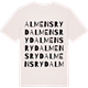 Vintage White t-shirt med Almensryd ordlek t-shirt