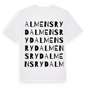 Almensryd ordlek t-shirt – ekologisk bomull t-shirt från Pinshirt