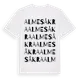 White t-shirt med Almesåkra ordlek t-shirt