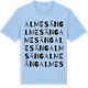 Blue Soul t-shirt med Almesäng ordlek t-shirt