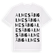 White t-shirt med Almesäng ordlek t-shirt