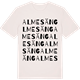 Vintage White t-shirt med Almesäng ordlek t-shirt
