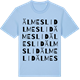 Blue Soul t-shirt med Älmeslid ordlek t-shirt