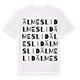 White t-shirt med Älmeslid ordlek t-shirt