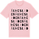 Pink Cotton t-shirt med Älmesliden ordlek t-shirt