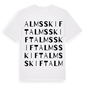 Almsskift ordlek t-shirt – ekologisk bomull t-shirt från Pinshirt