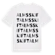 White t-shirt med Almsskift ordlek t-shirt