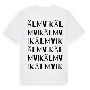 Älmvik ordlek t-shirt – ekologisk bomull t-shirt från Pinshirt